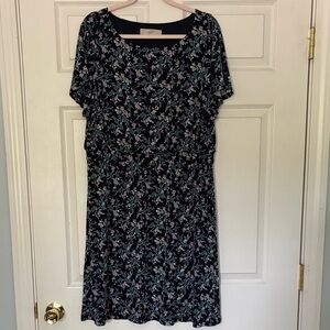 Loft navy floral dress